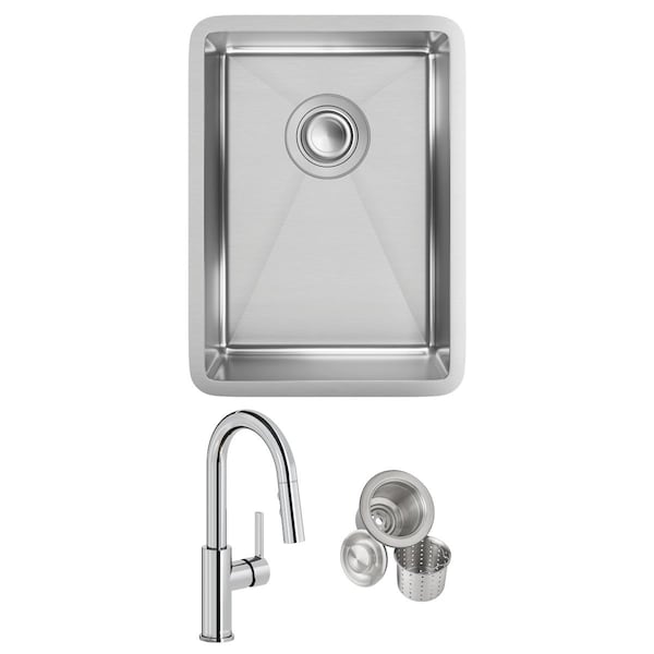 Elkay Undermount Sink, Undermount Mount, Polished Satin Finish ECTRU12179TFCC - main